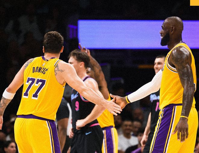 湖人8连胜东契奇砍60分 詹姆斯里程碑之夜助球队